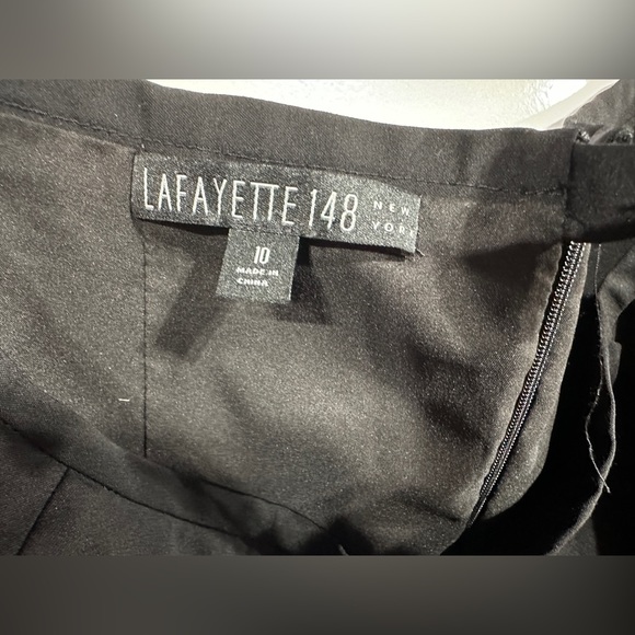 Used, Lafayette 148 Italian Stretch Wool Pencil Skirt, black, size 10 - Picture 4 of 5